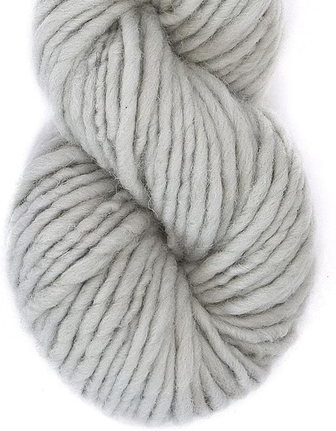 Kinua - 100% Handspun Fine Peruvian Junin Wool Naturally Dyed 21 Microns 100 Grams Bulky Weight - Heavenly Soft and Warm - Perfect for Crocheting and Knitting (Silver Gray)
