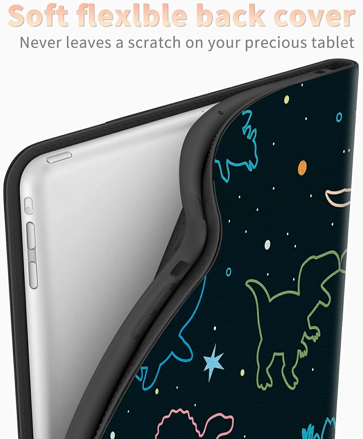 Fun Dinosaurs Case 6" All-New Kindle (11th Generation-2024/2022 Release), Shockproof PU Leather Folding Stand Slim Case with Auto Sleep/Wake for Kindle 11th 2022