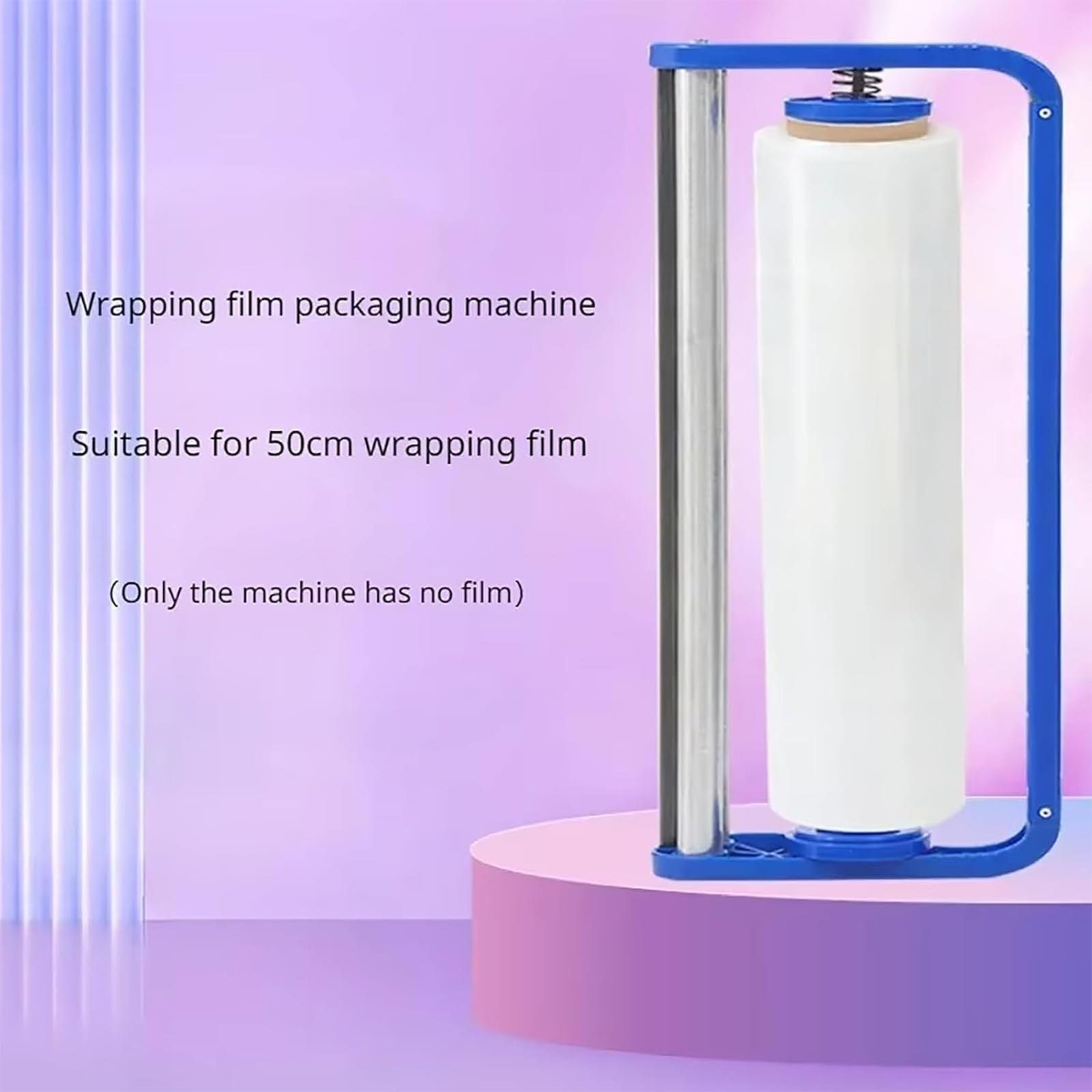 Machine d'emballage étirable portable pour film de 50 cm, distributeur manuel et coupe-film, idéale pour les meubles, les emballages alimentaires et les boissons, les travaux manuels – Flexible et