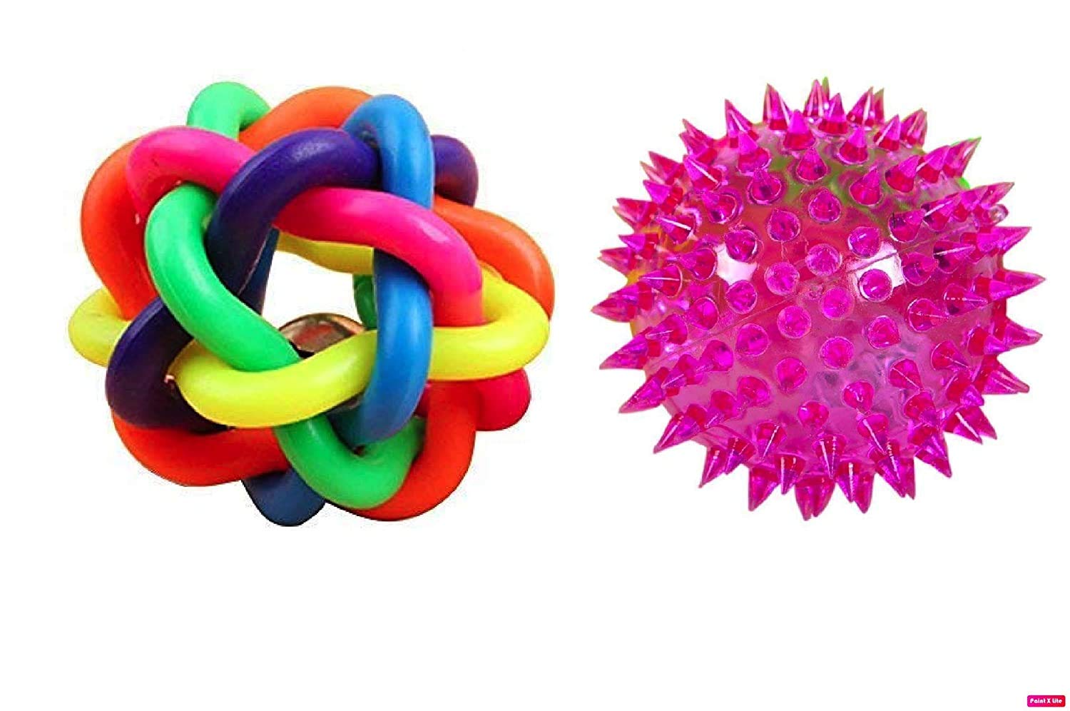 SmartyPet Combo of Chew Toy for Dogs and Puppies Puppy Toys Rainbow Ball | Pet Spike Ball Toy for Dogs - Pack of 2 (B08QFXYDC7) Amazon Price History, Amazon Price Tracker