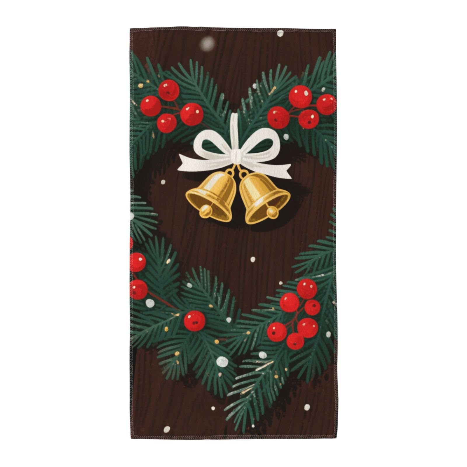 FekiLoot Absorbent Hand Towels 13.8"X27.5" Decorative Bathroom Towel Soft Microfiber Face Towel Merry Christmas Dish Kitchen Towels for Bathroom Kitchen Hotel Spa Bath Towels