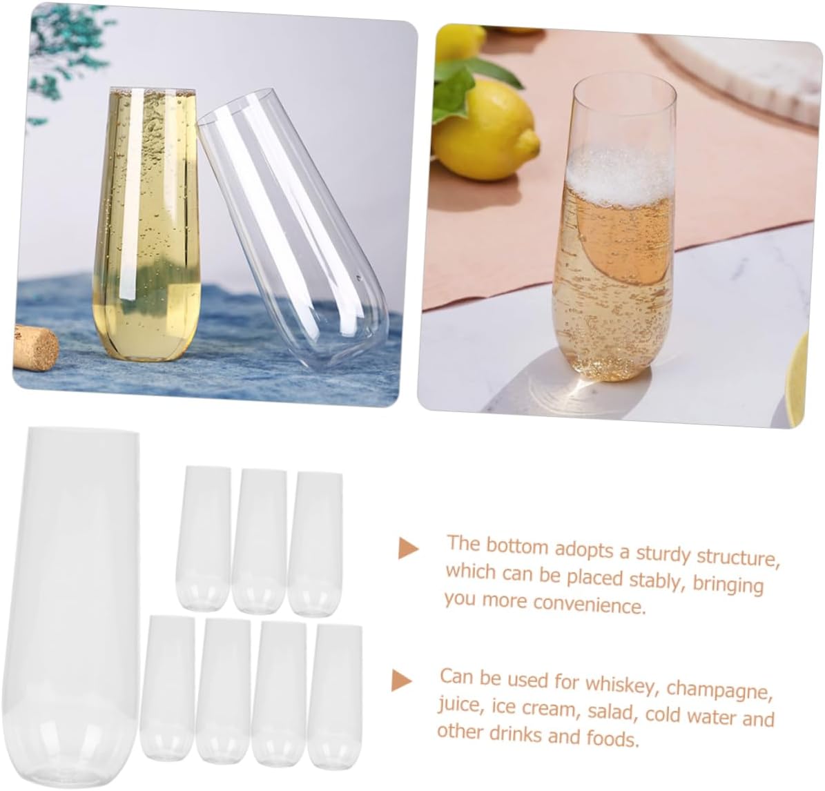 Alipis 40pcs Unbreakable Plastic Wine Cups Party Glasses for Weddings Events and Home Use Versatile Drinkware for Cocktails Juice