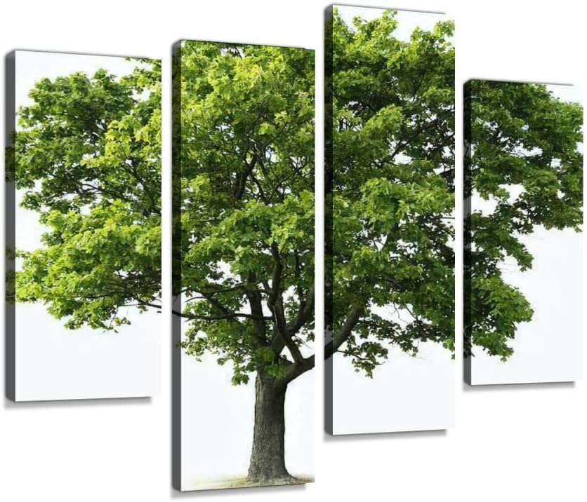 BPA Tree Canvas Print Artwork Wall Art Pictures Framed Digital Print Abstract Painting Room Home Office Decor Ready to Hang 4 Panel
