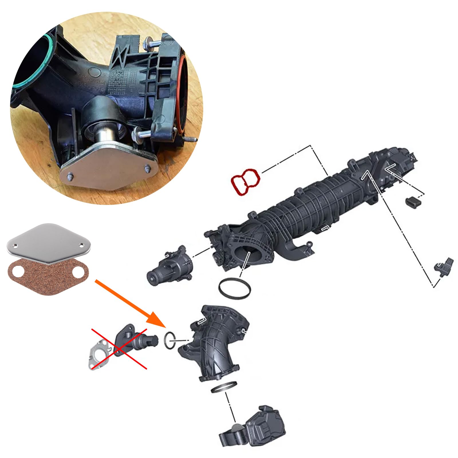 Kit de Réparation de Valve EGR pour B-MW N57N N57Z 3.0 D F30 F31 F32 F10 F11 F33 F34 F07 X3 X4