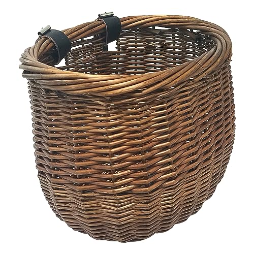 sunlite willow bushel strap-on basket, 13 x 8 x 9, brown