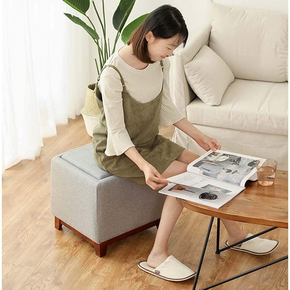 Repose-Pieds Ottoman Coffre de Rangement pour Soulager les Jambes Lourdes