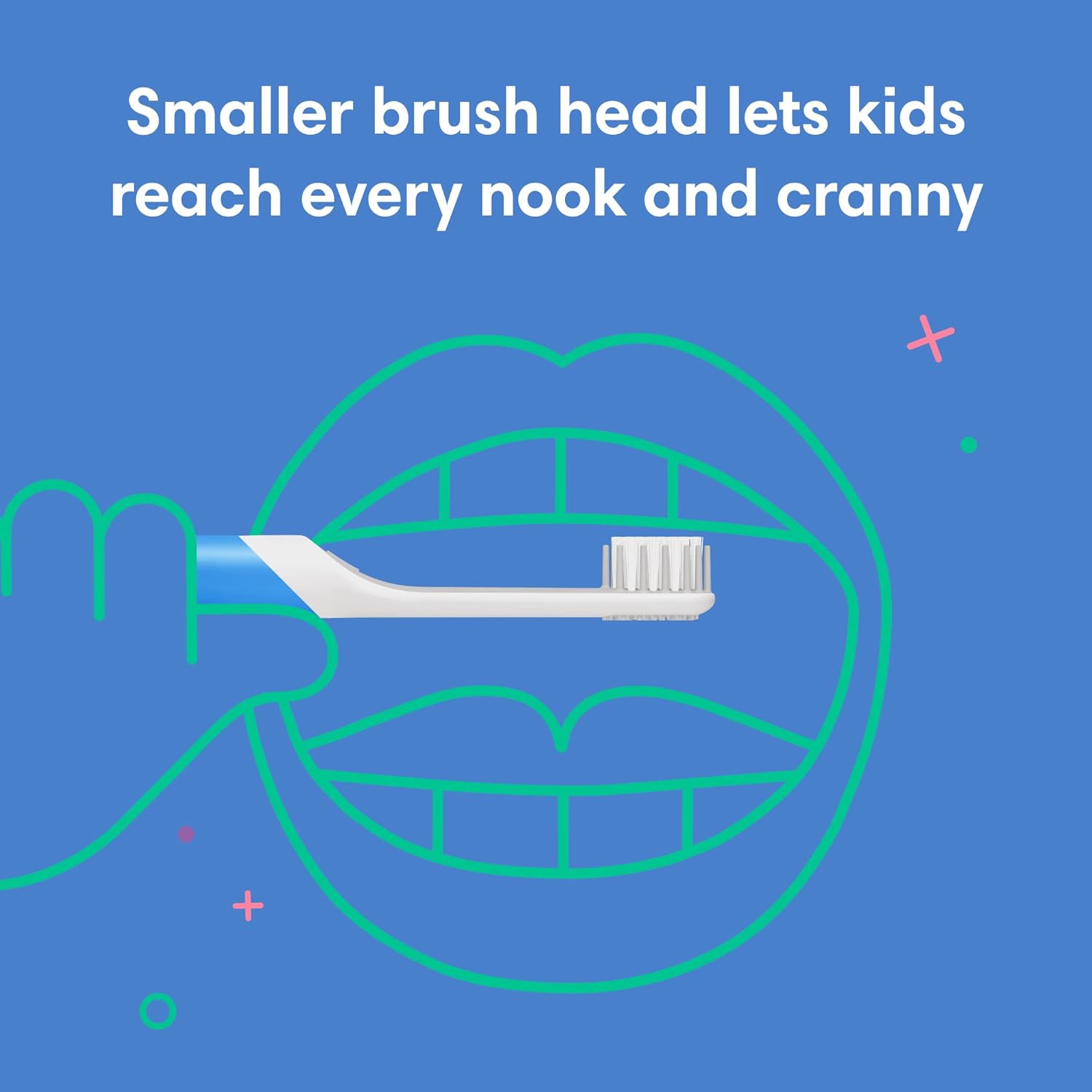 quip Kids Electric Toothbrush - Sonic Toothbrush with Small Brush Head, Travel Cover & Mirror Mount, Soft Bristles, Timer, and Rubber Handle - Blue : Beauty & Personal Care