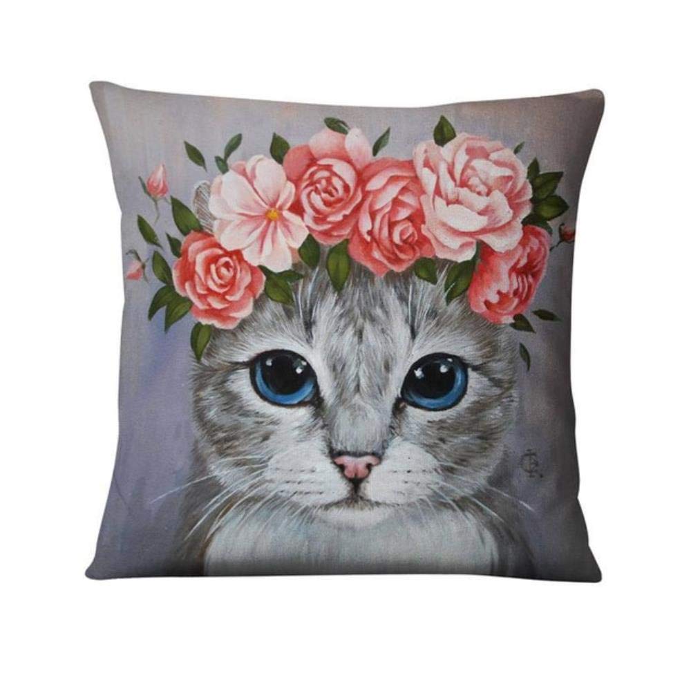 Taie d'oreiller Vector motif floral avec des fleurs et des feuilles