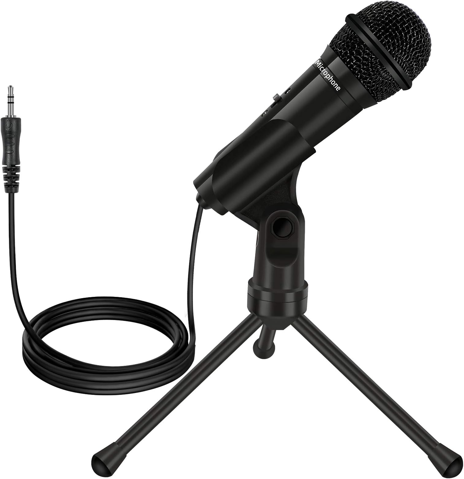 Desktop Microphone,3.5mm Jack Professional Condenser Microphone with Foldable Tripod Stand For PC Laptop Desktop Computer for Recording,Gaming,Streaming Broadcast