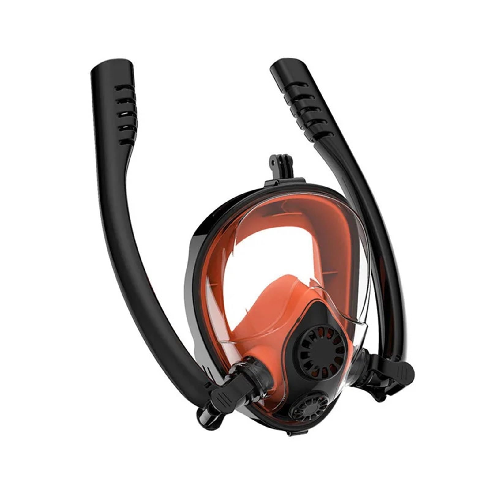 Masque Masque de plongée en apnée en Silicone, Masque de plongée à Double Tube, Lunettes de plongée entièrement sèches, Respiration Autonome Masque plongée(DY-002)
