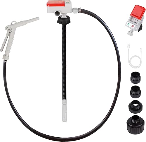 Miniatura 8 de Bomba de transferencia de combustible (3.2 GPM) con boquilla manual para control de flujo de parada rápida, bomba de gas automática de manguera de