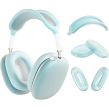 Silicone Case for AirPods Max 2/1 2026/2024/2020,Ear Pad Case/Ear Cups Cover/Headband Shell,Skin Anti-Scratch, Accessories Ultra Protective Cover for Apple for AirPods MaxTranslucent Blue