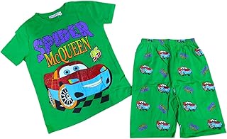 مجموعة ملابس أطفال صيفية، تي شيرت وشورت، تصاميم كرتونية مرحة متنوعة للاطفال من ميزا كود 100