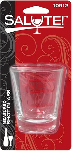 Vaso de chupito transparente redondo medido de 1.5 onzas, individual