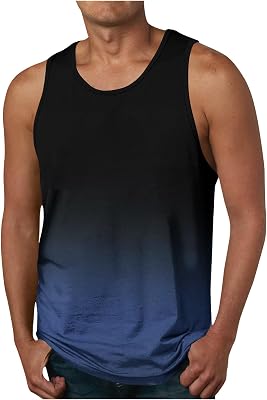 💎 77% MEGA DEAL! KOG Tank Top Herren Sport Tanktop Sommer Muskelshirts Ärmelloses Wandershirt Tie-Dye Muster Oberteil Baumwolle Junge T-Shirt Training Tee T-Shirt Männer Basic Tshirts Lässig Streetwear Unterhemd
