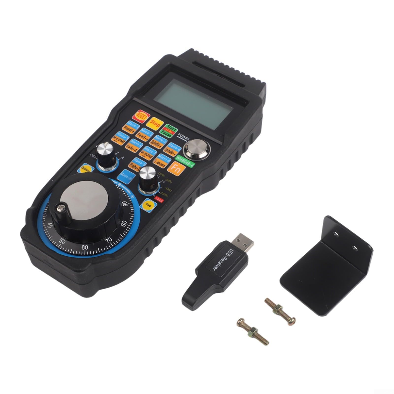 4-Achsen USB Funk-Handrad Controller WHB04B-4 Mit LCD-Display, 100PPR Encoder Und 13 Makrotasten Für CNC Fräse Drehmaschine Holzverarbeitung