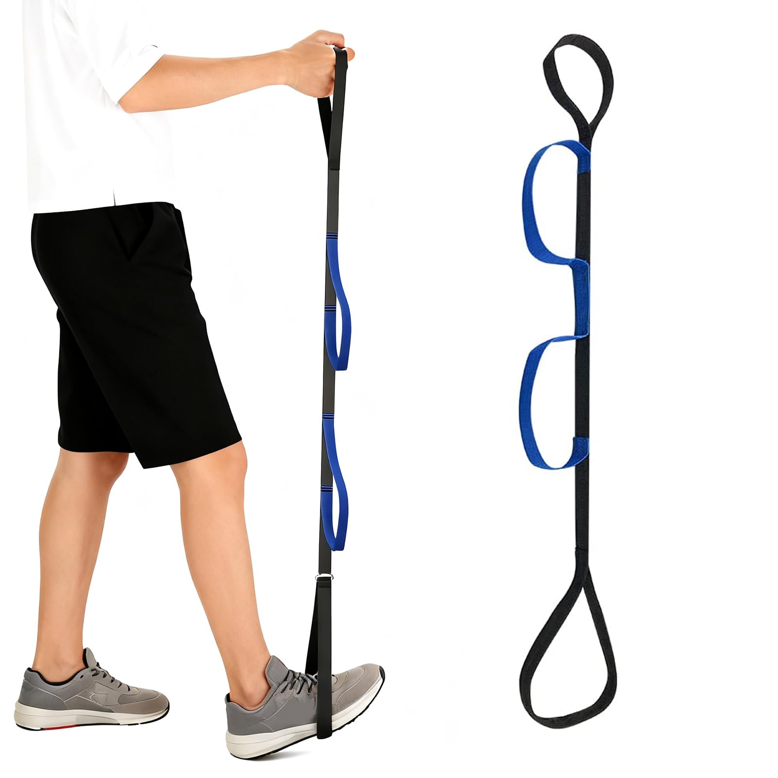 Leg Lifter Mobility Aid for Bed, Hip Replacement Recovery Aids (Blue)