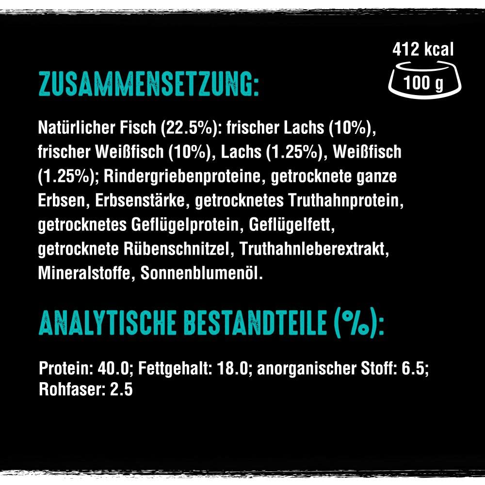 Crave Premium Trockenfutter mit Lachs & Weißfisch für Katzen – Getreidefreies Adult Katzenfutter mit hohem Proteingehalt –3 x 2,8 kg