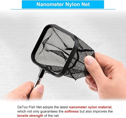 Miniatura 4 de DaToo Red de peces de acuario de 3 pulgadas para tanque de peces Betta Nano Nylon Net con mango extensible 6-16 pulgadas, 1 año de garantía