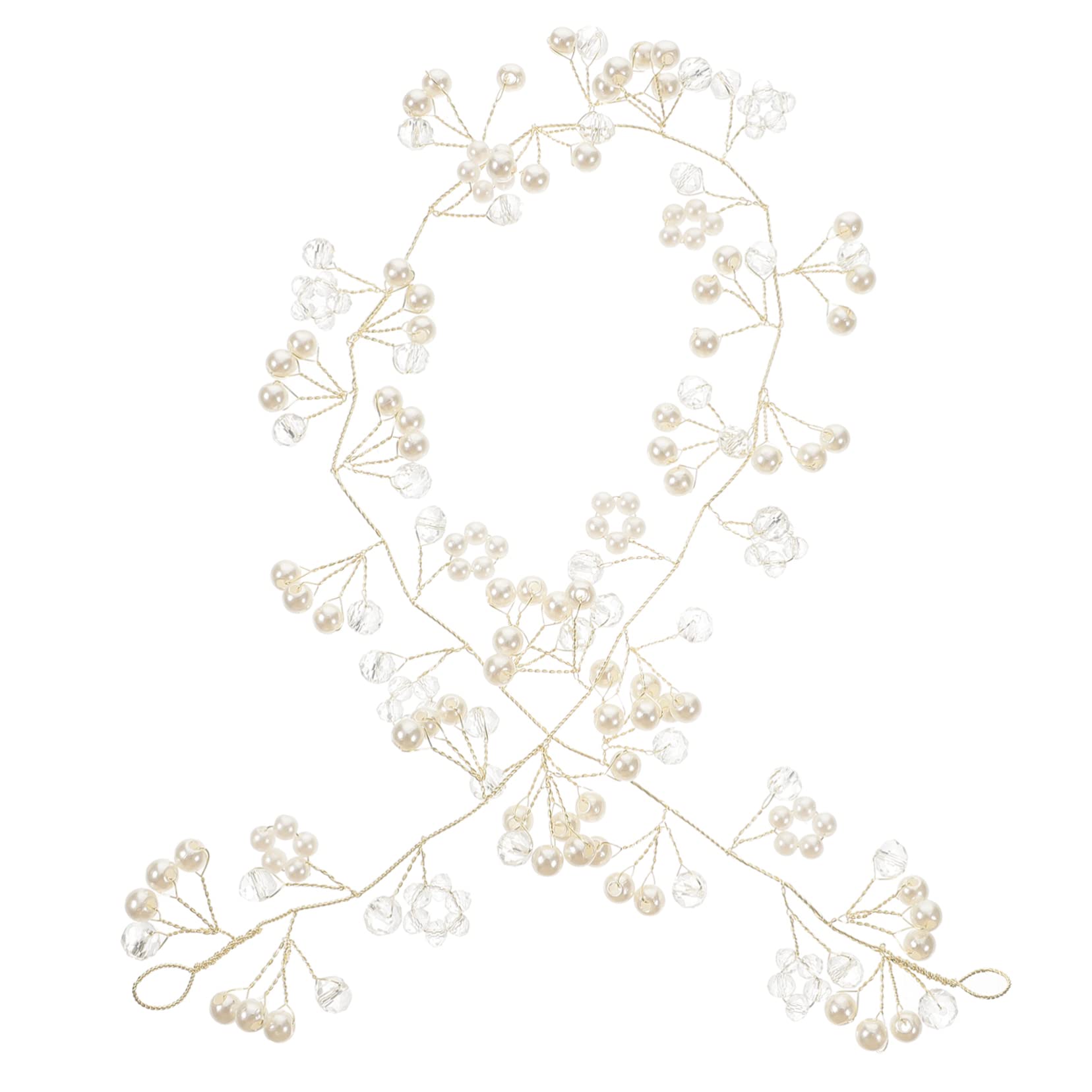 Healeved 5piezas Diadema De Perlas Elegante Para Novia Accesorio De Cabello Beaded Headband Para Fiestas y Bodas Tocado Para Niñas y Adultas Para Cosplay y Fotografía