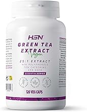 HSN Extracto Té Verde 500mg (95% Polifenoles 70% Catequinas 45% EGCG) | 120 Cápsulas Vegetales | Puro Extracto 25:1 de Hoja Camellia sinensis | No-GMO, Vegano, Sin Gluten
