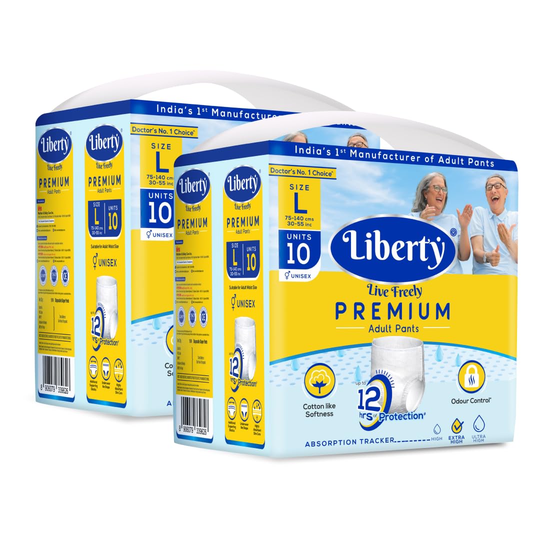 See full amazon price history chart for Liberty Premium Adult Diaper Pants, Large (L) Size, 20 Count, Waist Size (75-100cm | 30-39inches), Unisex, Leak Proof, Extra Elastics, High Absorbency, 12 Hrs protection, Pack of 2, 10 count/pack Liberty Premium Adult Diaper Pants, Large (L) Size, 20 Count, Waist Size (75-100cm | 30-39inches), Unisex, Leak Proof, Extra Elastics, High Absorbency, 12 Hrs protection, Pack of 2, 10 count/pack (B08X32PNTR) Amazon Price History, Amazon Price Tracker