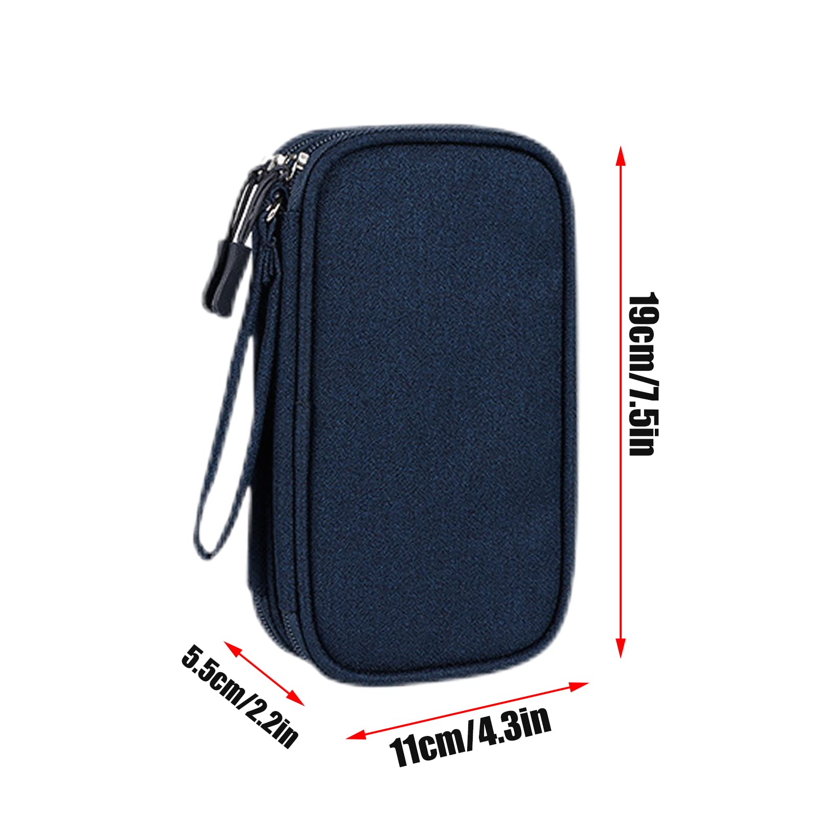 Borsa per cavi Accessori elettronici Valigia grigio a doppio