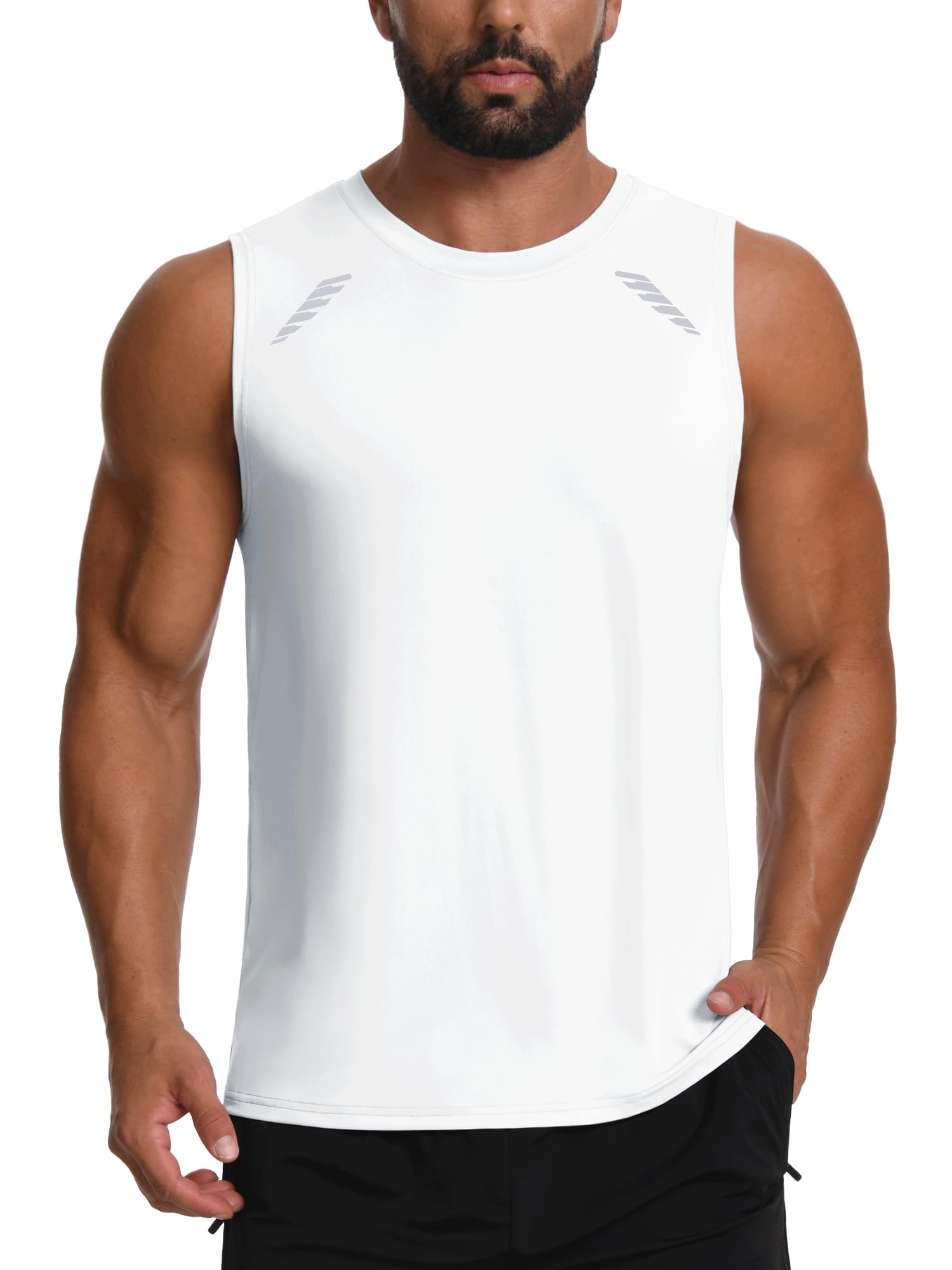 DMVOD Tank Top Herren Sommer Ärmelloses Sport Fitness Muskelshirt Gym Achselshirt Männer Sleeveless Unterhemd Bodybuilding Funktionsshirt