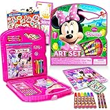 Disney Minnie Mouse Art Set for Girls - Bundle with Minnie Mouse Art Pad, Coloring Utensils, Brushes, Stickers, and More (Arts and Crafts Supplies for Kids). This Minnie Mouse art kit includes 16 coloring utensils, an art pad, stickers, watercolors, ...