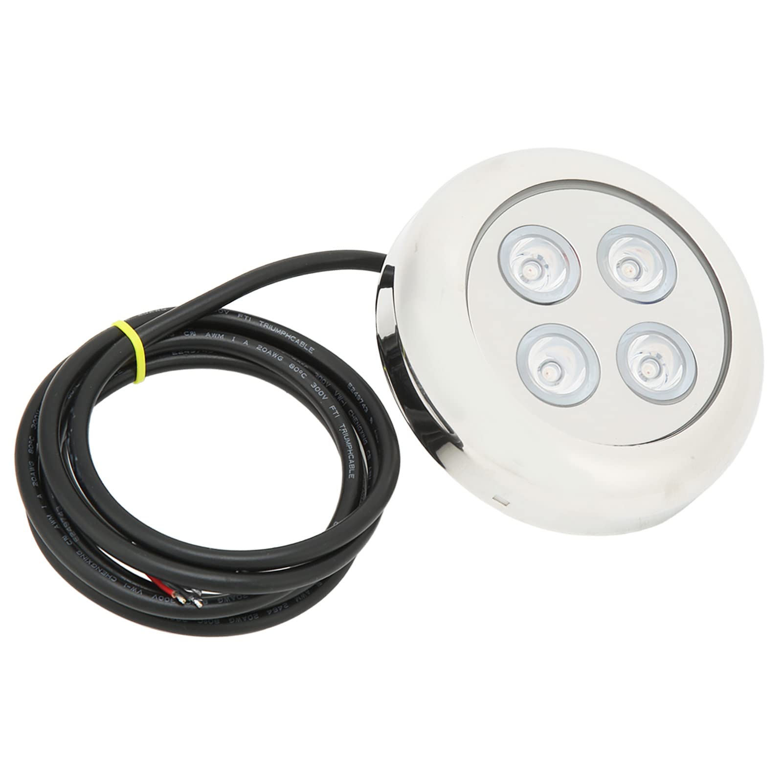 Luz submarina marina, lámpara de piscina de agua de mar impermeable IP68, luz de casco de bote, luz de domo marino LED, accesorio de iluminación de acento submarino (RGBW)