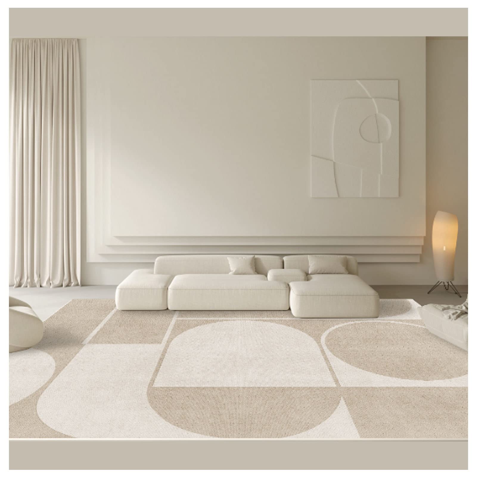 Tapis de salon durable et tapis de chambre en flanelle douce antidérapante