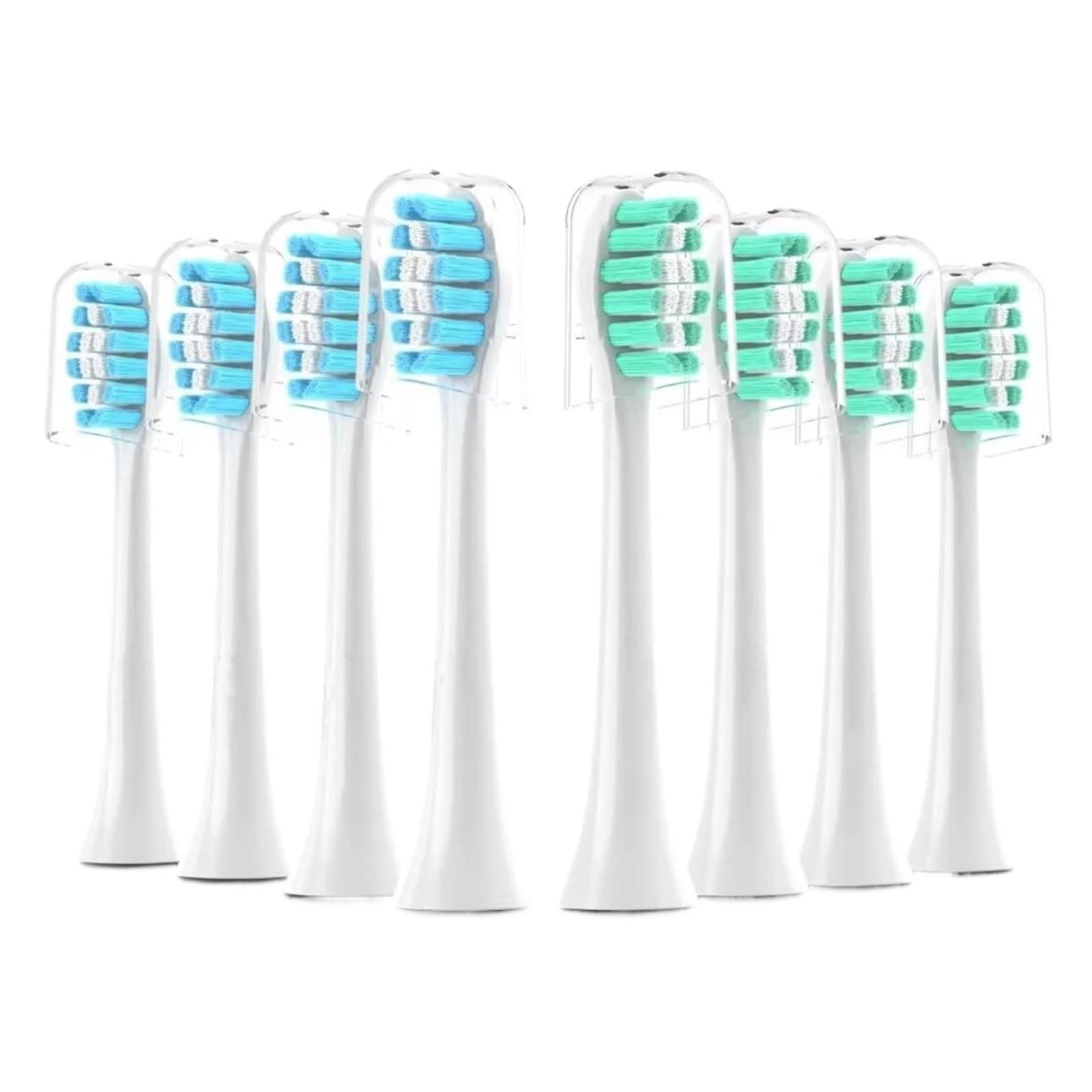 Ensemble de têtes de brosse de rechange à poils doux et denses, 8 pièces