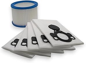 5 x Non-Woven Vacuum Cleaner Bags for Makita VC2010L VC2512L VC2012L + 1 Filter Compatible with Attix 50 | Premium Kit for Industry and Home, Tear-Resistant and Fit