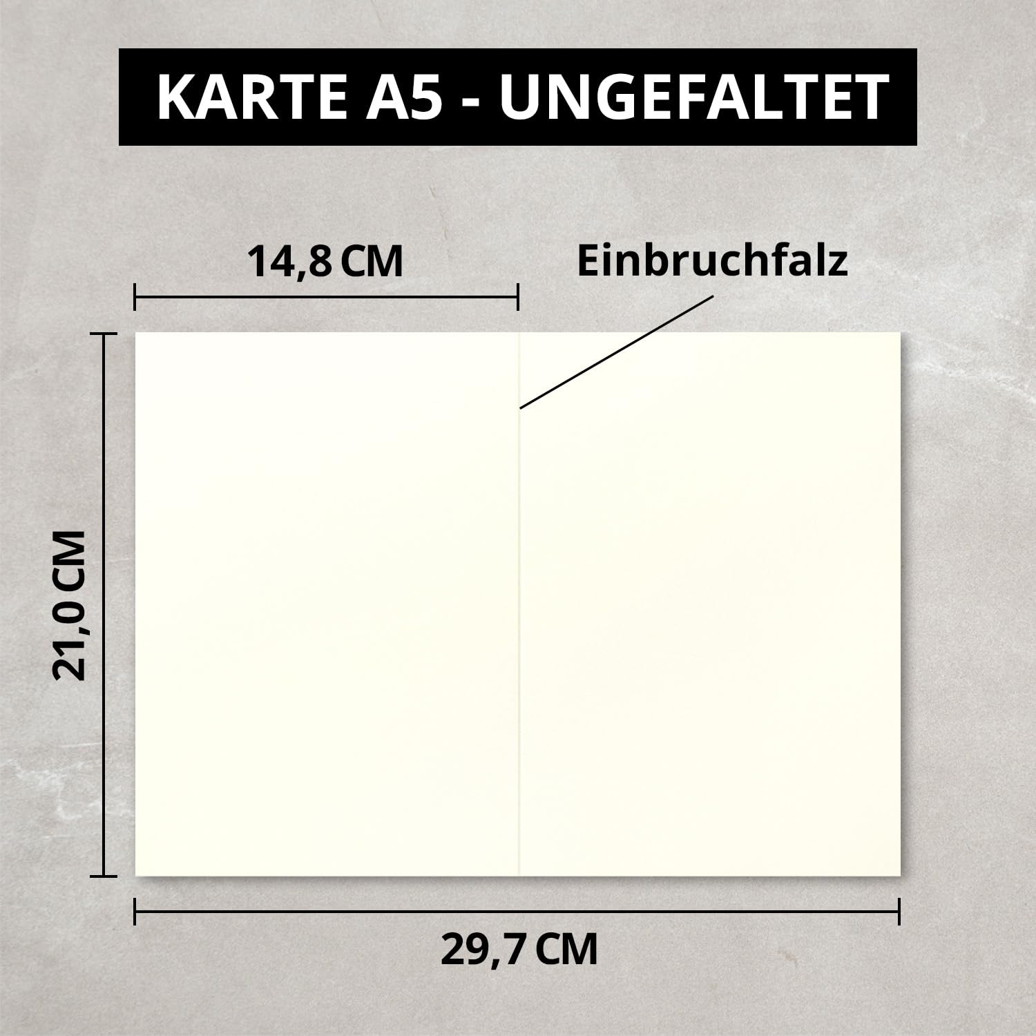 Tarjetas plegables de Gesamtparent, multicolores, tamaño DIN A5, color 22-Naturweiß 400 Karten