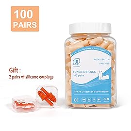 LYSIAN Foam Ear Plugs for Sleeping Small Ear Canals Women, Kids-35dB SNR Noise Canceling Sleep Earplugs for Snoring, Work, Shooting, Studying, Flesh Color-100 Pairs
