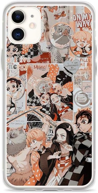 Amazon Com Horseshoe S Compatible With Iphone 11 Case Demon Slayer Tanjiro Zenitsu Nezuko Kimetsu No Yaiba Anime Pure Clear Phone Cases Cover Cell Phones Accessories