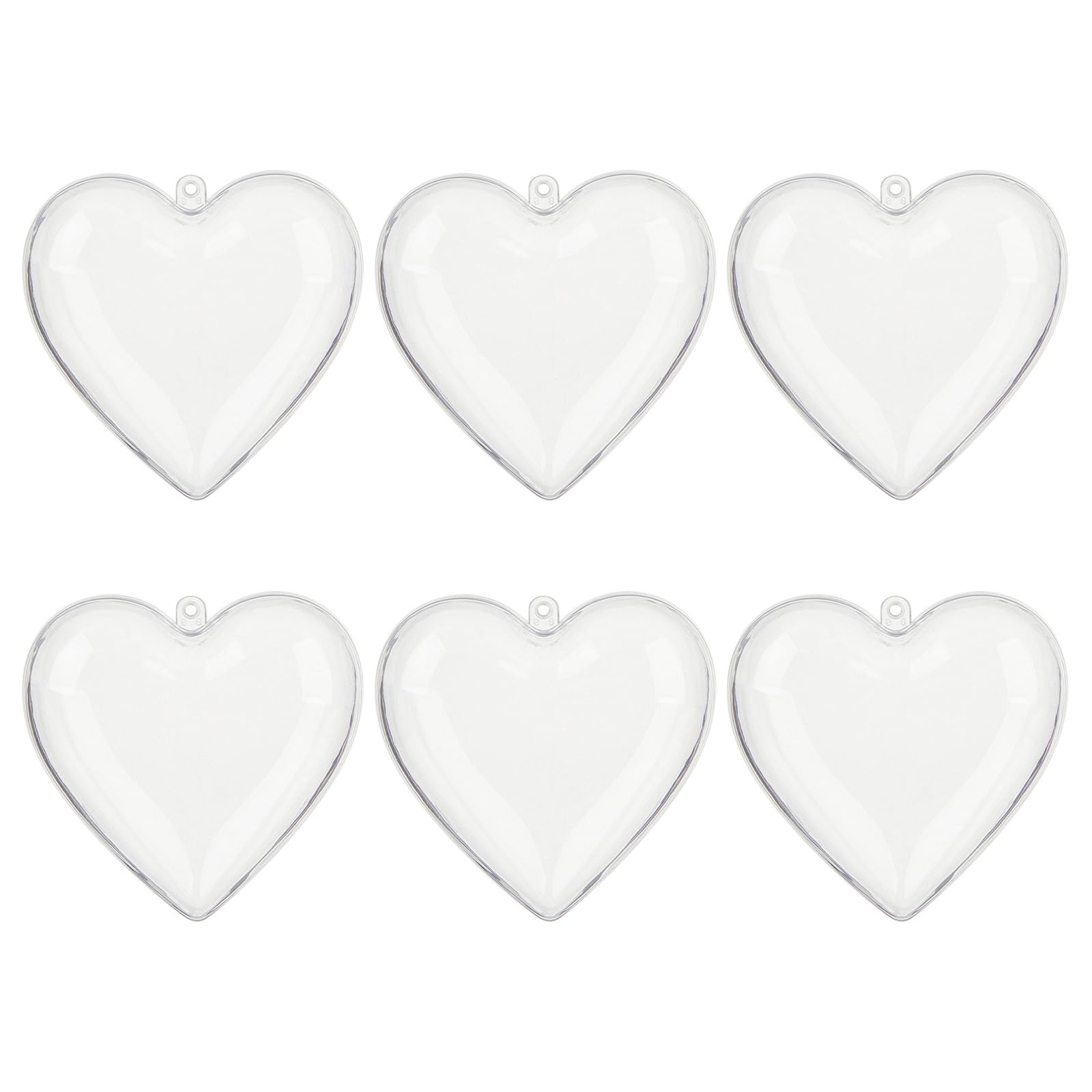 Jazuaiao 6Pcs Clear Fillable Sphere for Christmas Tree Transparents Ornament Baubles Holiday Decorations Home Decoration