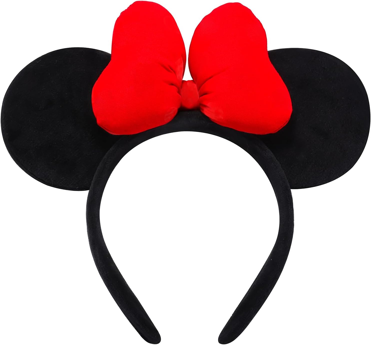 ODOCARE Handmade Mouse Ears Headband for Women and Ladies, Polka Dot Bow Mini Ears Costume Accessories