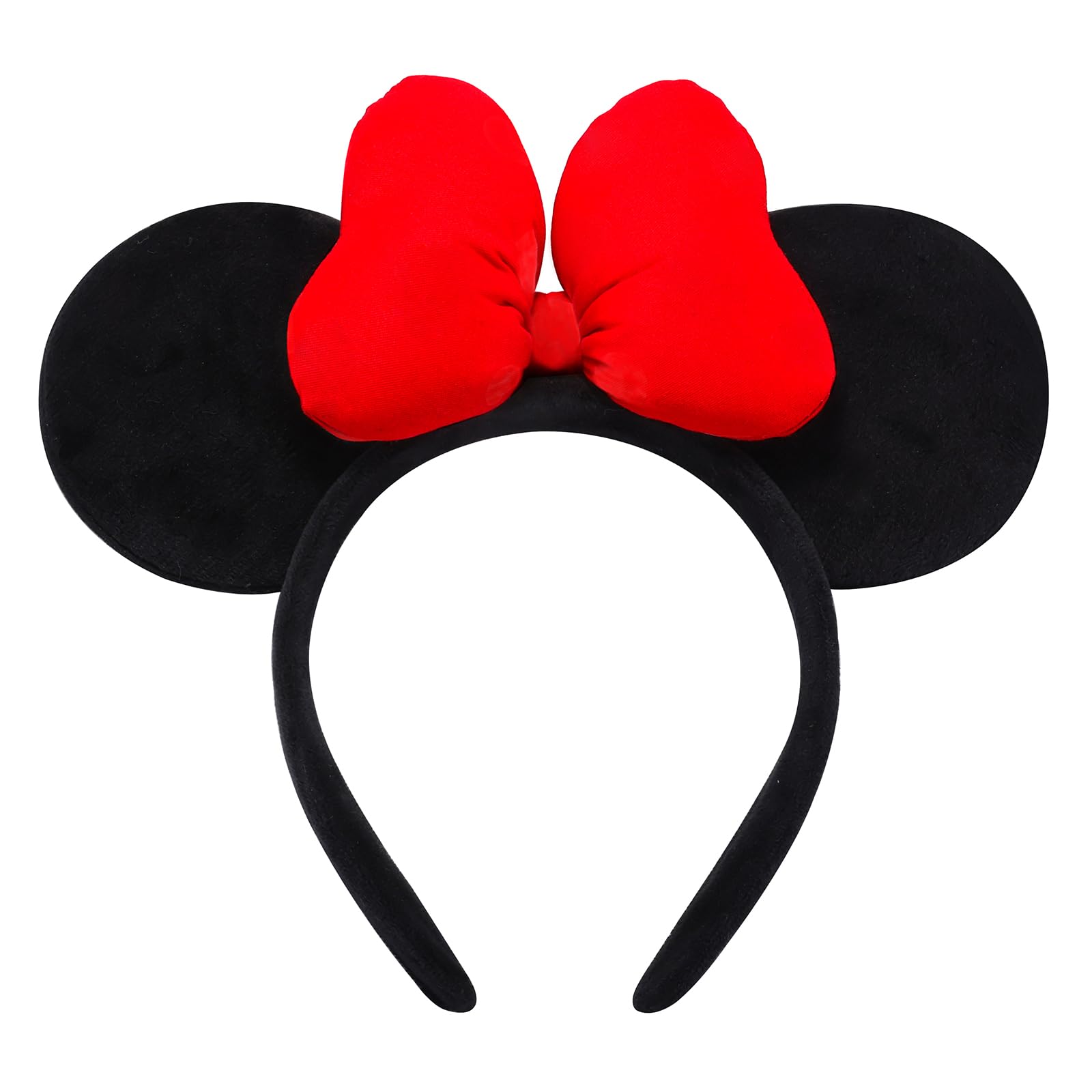ODOCARE Handmade Mouse Ears Headband for Women and Ladies, Polka Dot Bow Mini Ears Costume Accessories