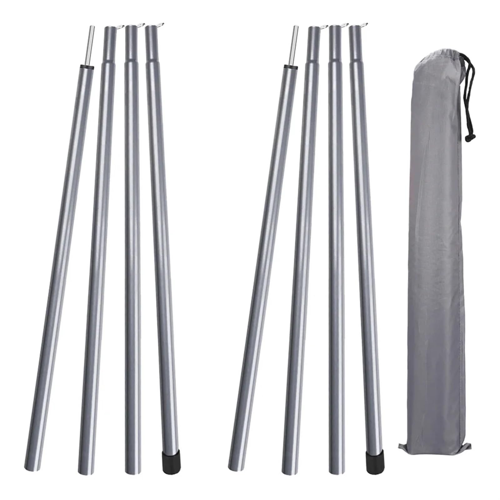 ZPFDSG Zeltstange 2m Teleskop-Zeltstangen 2er-Set Leichte verstellbare Trekking-Camping-Faltstangen for Wandern im Baldachin(Black L 60cm) : 