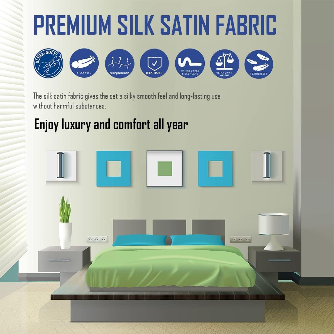 Silk Satin Luxurious Comforter - Box Stitched - 300 GSM Fluffy Comforter - Down Alternative Comforter - Soft and Comfortable - Machine Washable - Ultra Soft Comforter Brown,Full/Queen