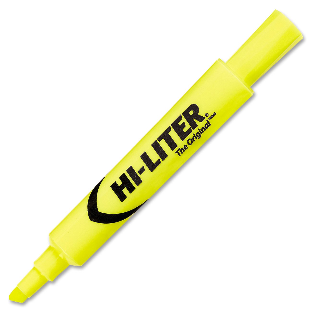 Avery Hi-Liter Desk-Style Highlighter, Smear Safe Ink, Chisel Tip, 1 Fluorescent Yellow Highlighter (24001)