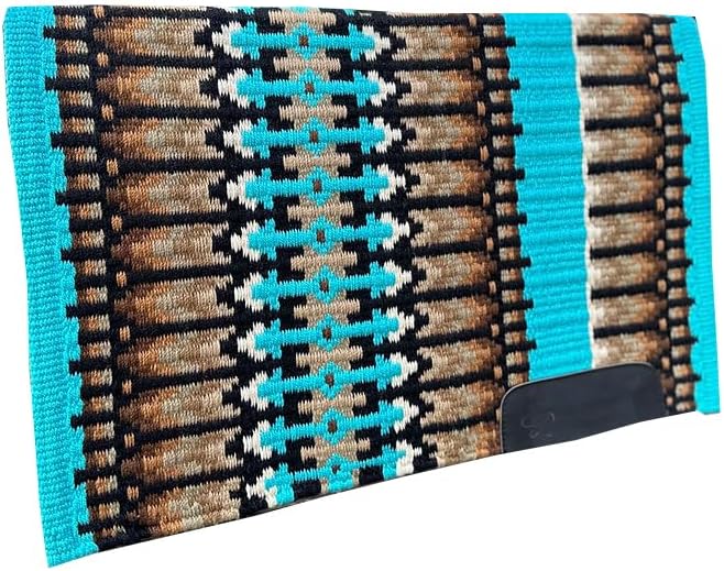 HUMAYL Saddlery Saddle Pad/Blanket for Horses Western Show Horse Saddle Blanket New Zealand Design Handmade Wool Saddle Blanket Top Wool Saddle Pad Regular Size : 34" L x 36" W x 1" inches PAD0335
