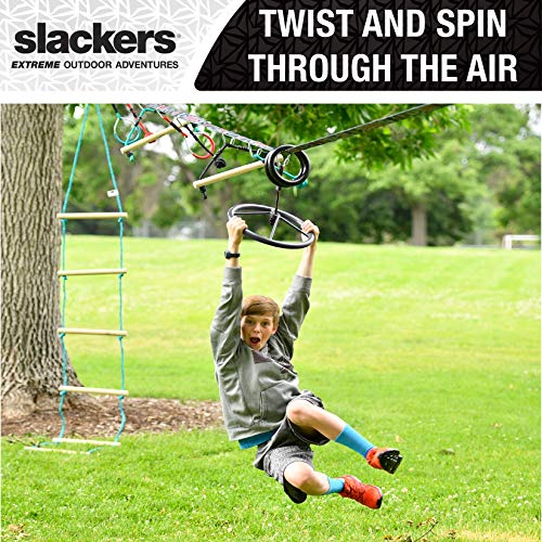 Slackers Ninja-Spinner Wheel - Outdoor Ninja Warrior Training Equipment for Kids - Easily Attaches to Your Ninjaline Obstacle Course - The Prefect Addition to Your Outdoor Play Equipment!