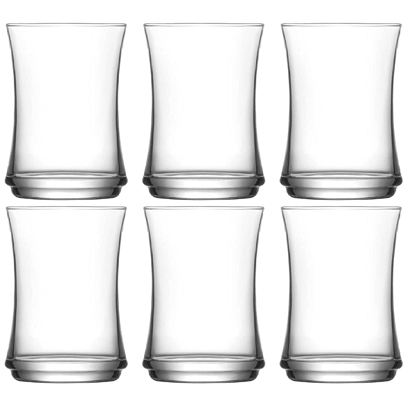 Acan Tradineur - Pack de 6 Cajas de 6 Vasos Modelo Lune - Capacidad: 225 ml - Fabricado en Vidrio Resistente - Apto para lavavajillas - Tamaño aprox: Ø 6,5 x 9 cm - 36 Uds Totales