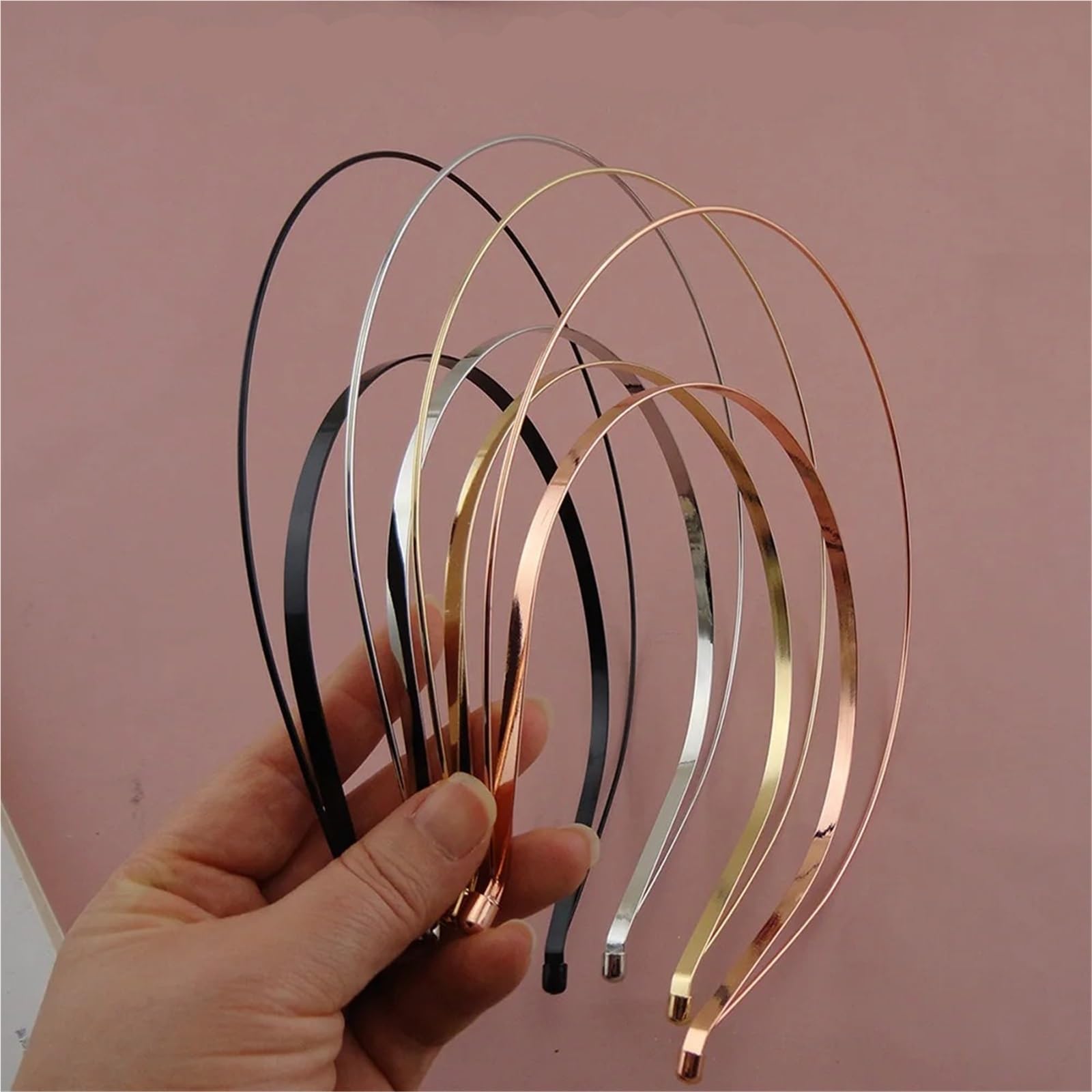 Fasce per capelli in metallo a doppio strato Fascia for capelli in metallo a due strati a doppio filo