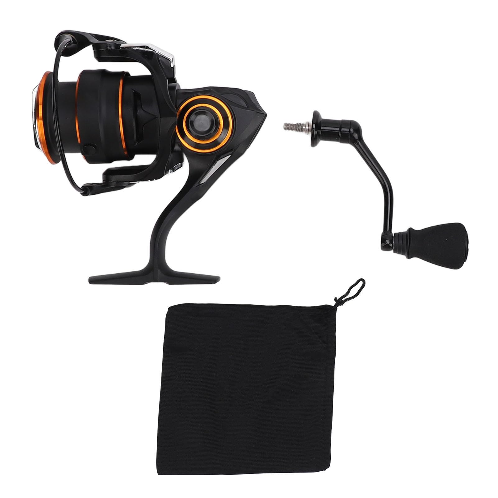 CHICIRIS Moulinet Spinning, Corps en Carbone Léger avec Rapport de Vitesse 5.2:1 Haute rigidité, Poignée Ergonomique Confortable, avec Sac de Rangement pour la Pêche