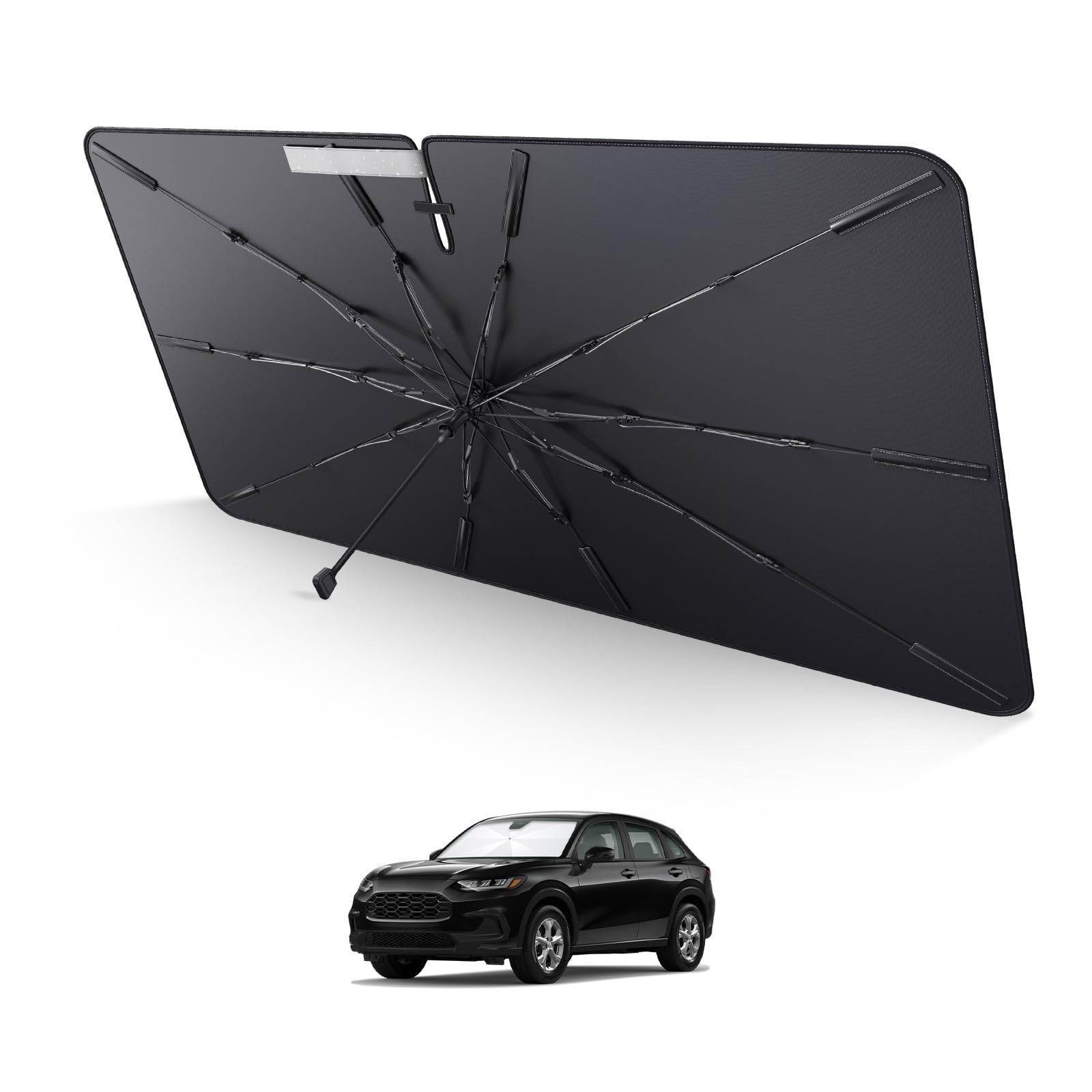 LUWU Ombrello Parasole Auto Compatibile con Honda HR-V HRV/e:HEV RV5 2021-2024 2025 Parabrezza Parasole Auto ad Ombrello Pieghevole per Parabrezza Anteriore Interno RV5 Accessori