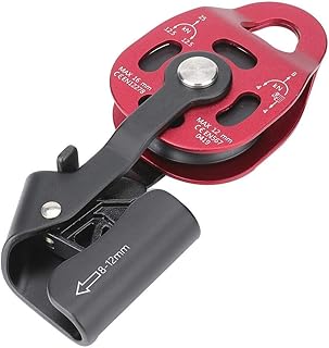 Pulley Climbing Single s Wheel,4KN Aluminium Heavy Duty Single s Rope Pulley Block for 8-12mm Rope Climbing Pulley Lifting Device Pulley