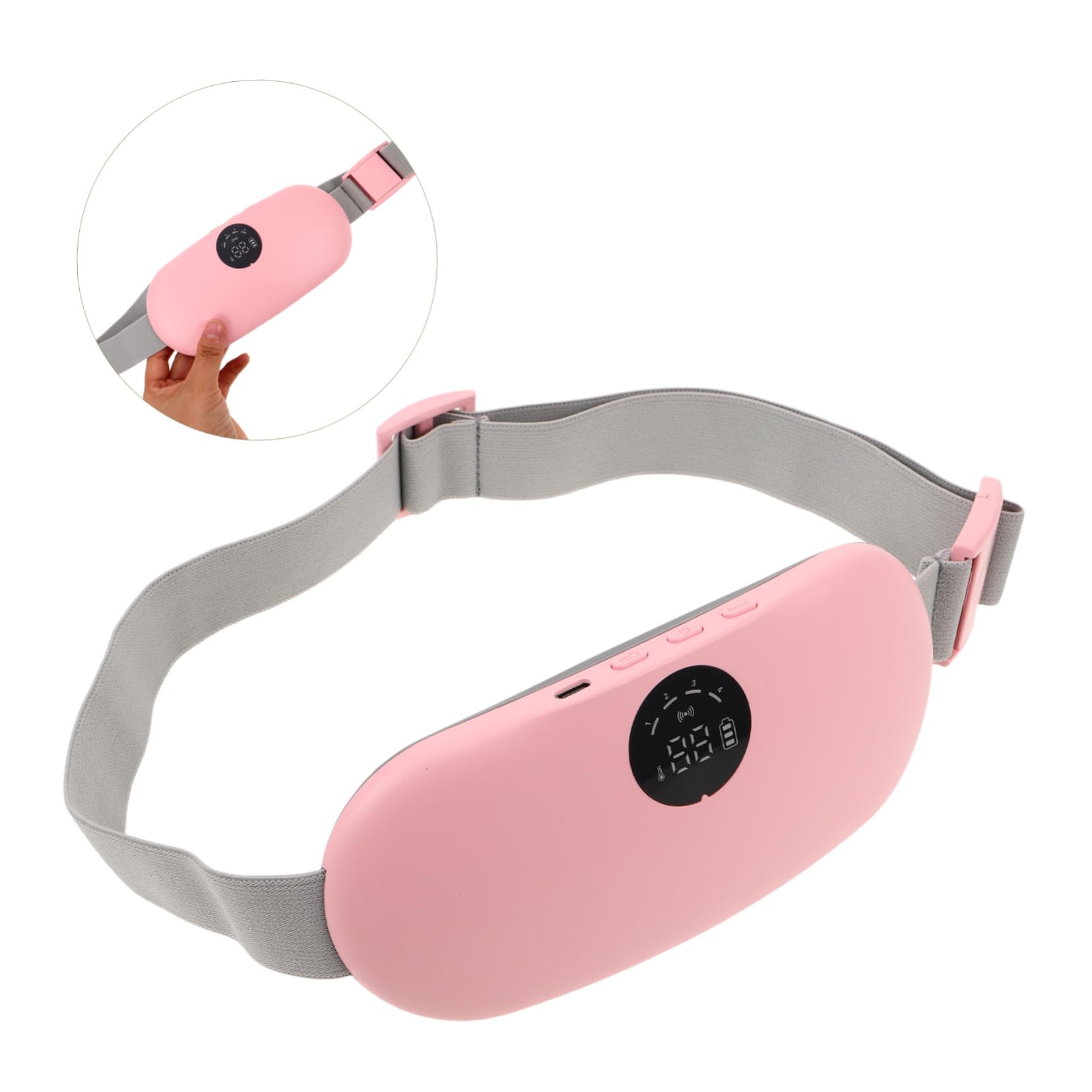Almohadilla Térmica Para Niñas Calentador Menstrual Cinturón Para La Fiebre Menstrual Masajeador Lumbar Eléctrico Portátil Masajeador Uterino